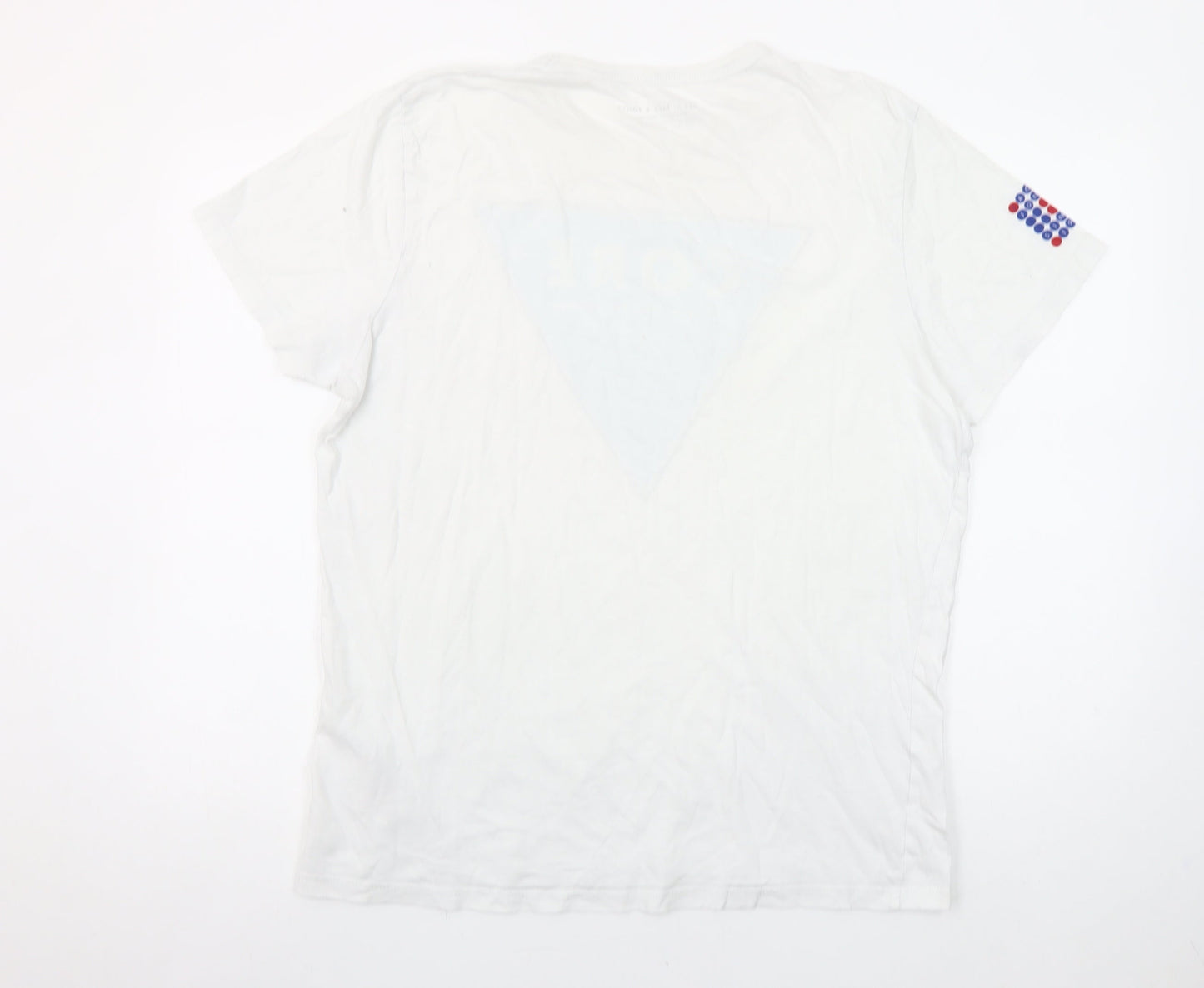 Jack & Jones Men's White 2XL Graphic CORE Jersey T-Shirt