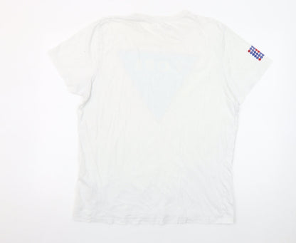 Jack & Jones Men's White 2XL Graphic CORE Jersey T-Shirt