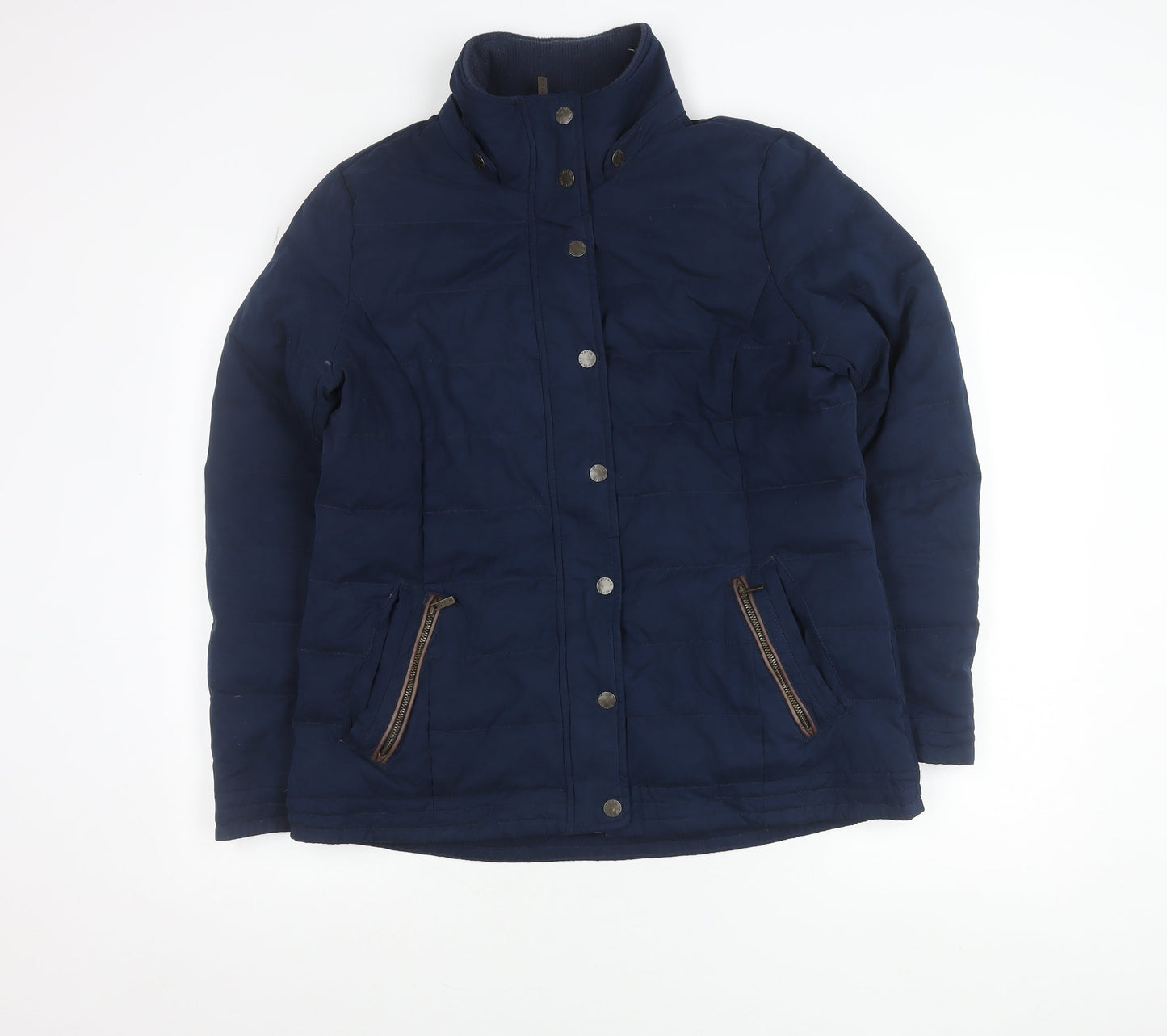 FatFace Women's Blue Size 14 Puffer Jacket Cotton Blend