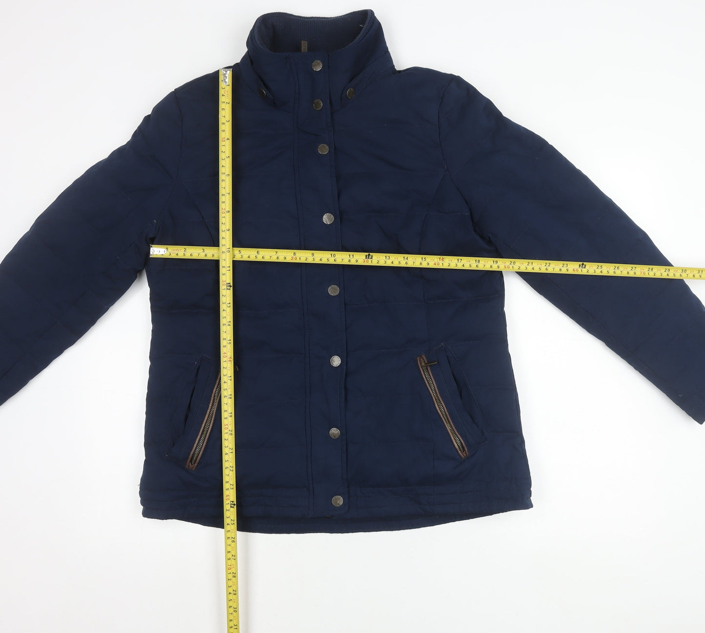 FatFace Women's Blue Size 14 Puffer Jacket Cotton Blend