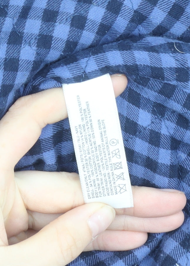 FatFace Women's Blue Size 14 Puffer Jacket Cotton Blend