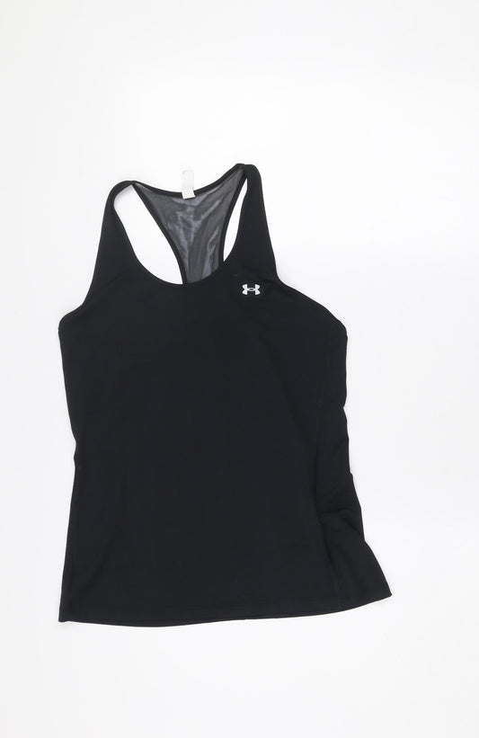 Under Armour Womens Black HeatGear Racerback Tank Top Size M