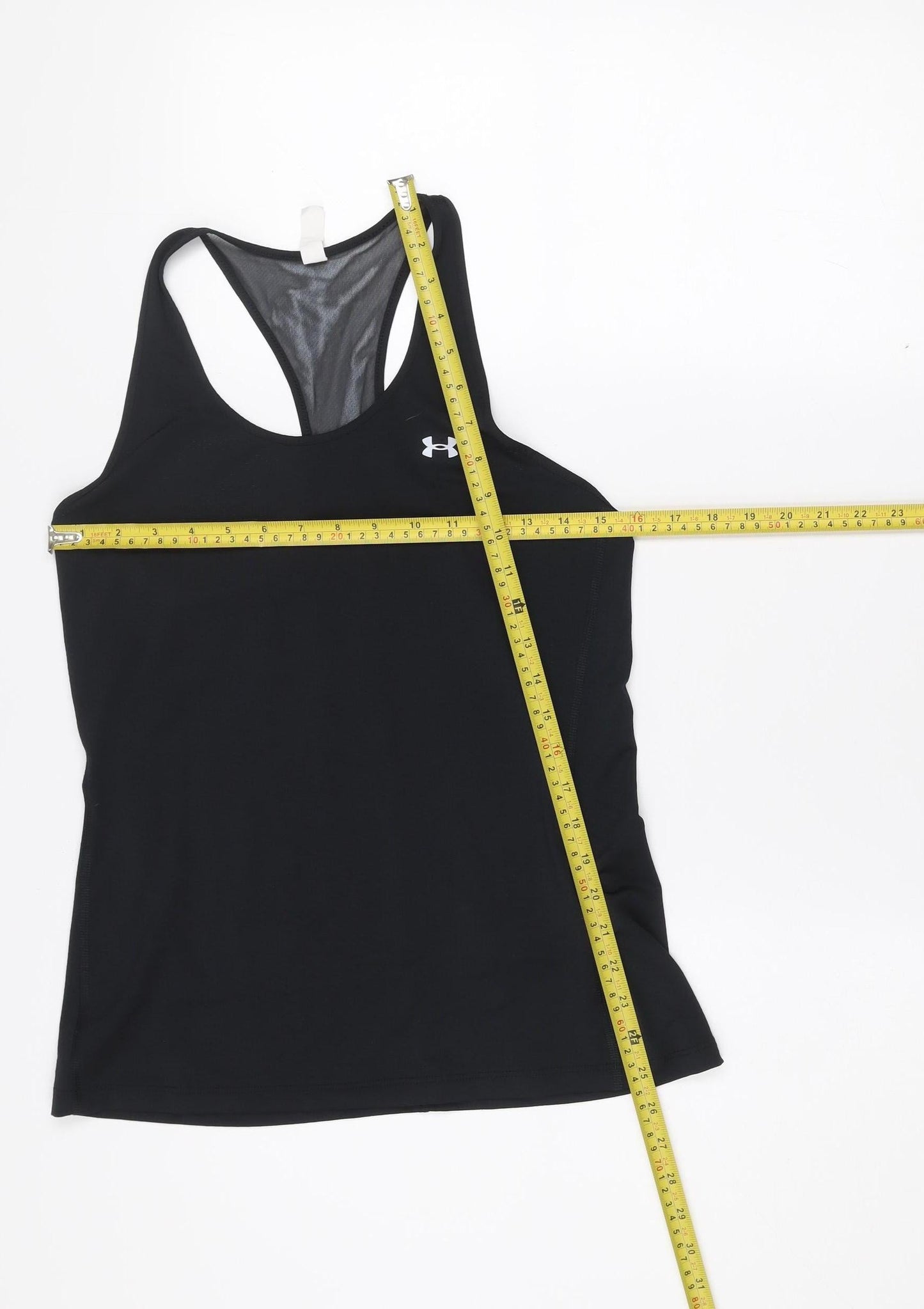 Under Armour Womens Black HeatGear Racerback Tank Top Size M