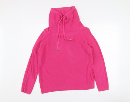 United Colors of Benetton Womens Pink Wool Blend Roll Neck Jumper XS
