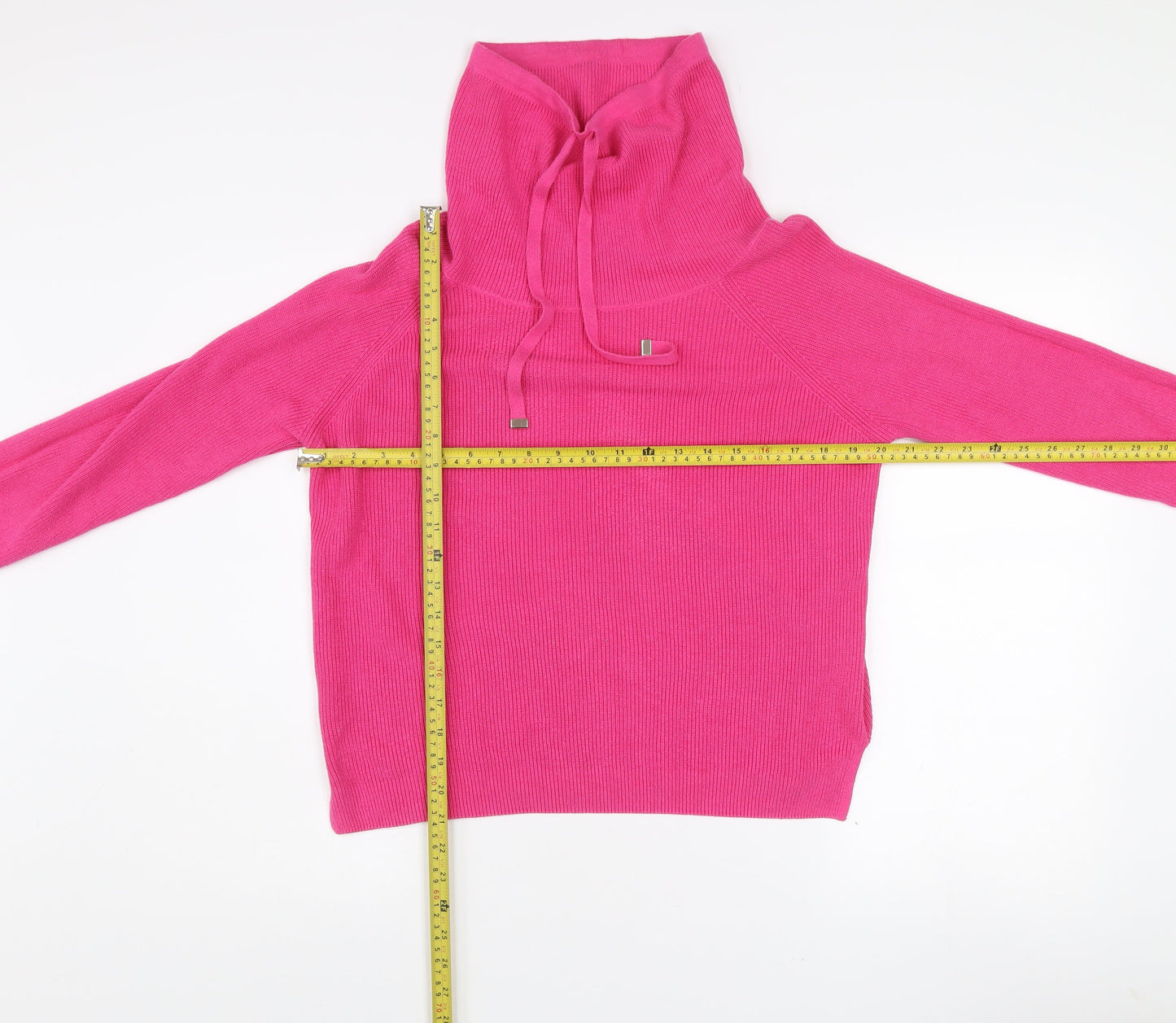 United Colors of Benetton Womens Pink Wool Blend Roll Neck Jumper XS