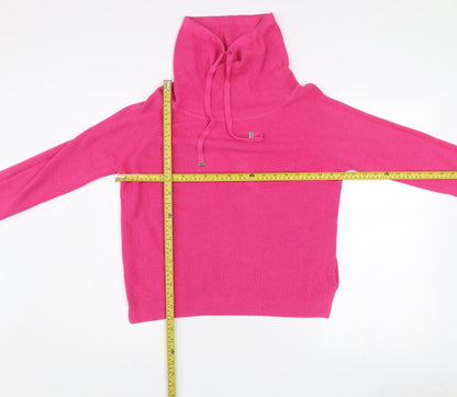 United Colors of Benetton Womens Pink Wool Blend Roll Neck Jumper XS