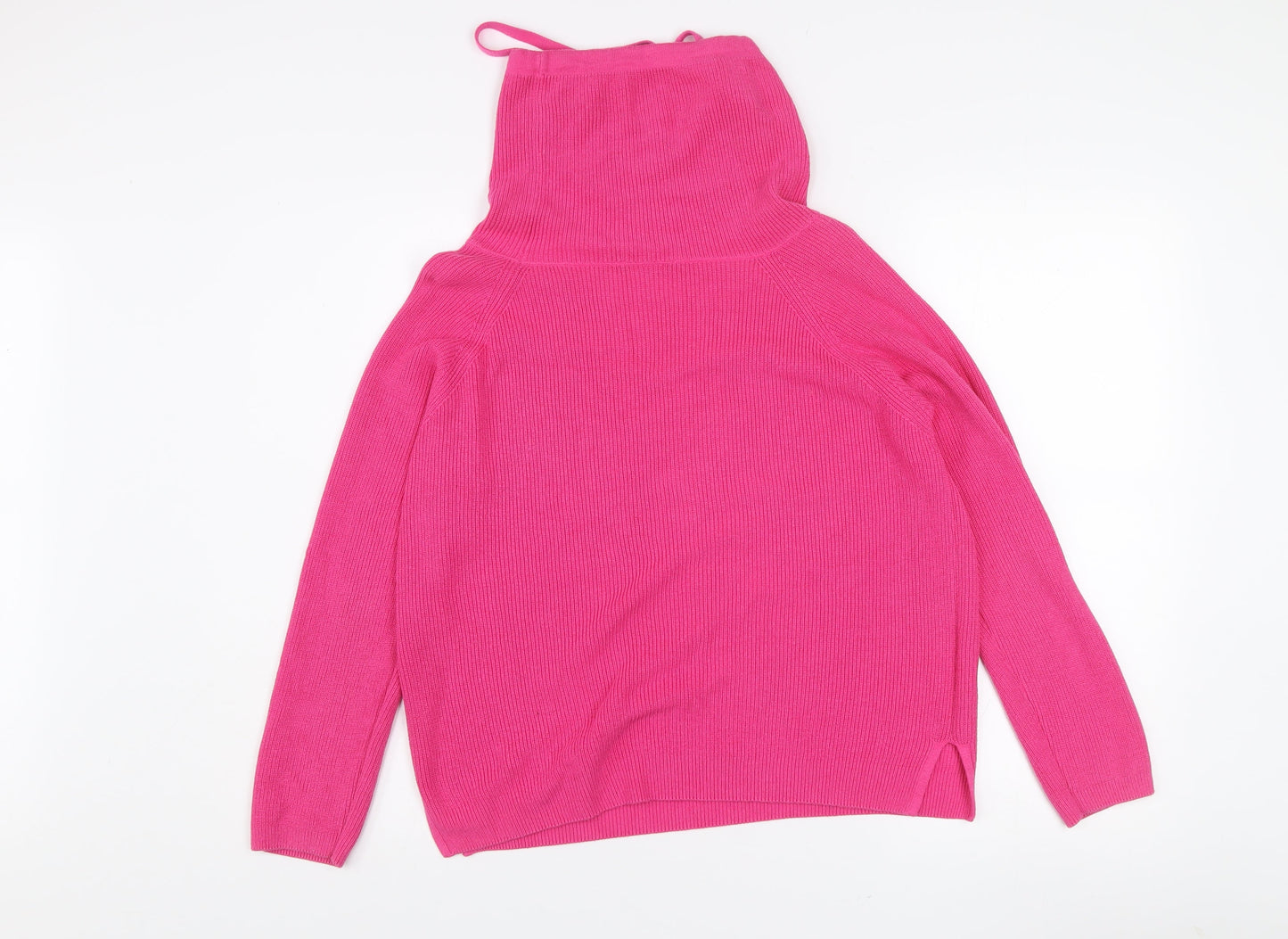 United Colors of Benetton Womens Pink Wool Blend Roll Neck Jumper XS