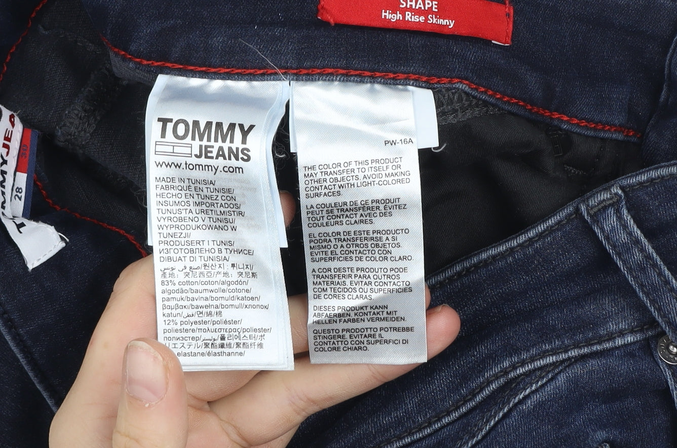 Womens UK Size 28 Tommy Jeans Slim Fit Skinny Blue Jeans