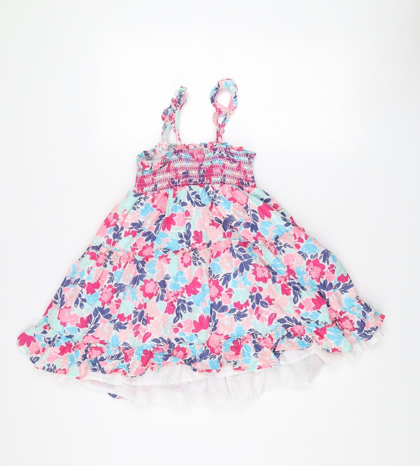 Runningviolet Teens Multicoloured Floral Cotton Skater Dress Size 6