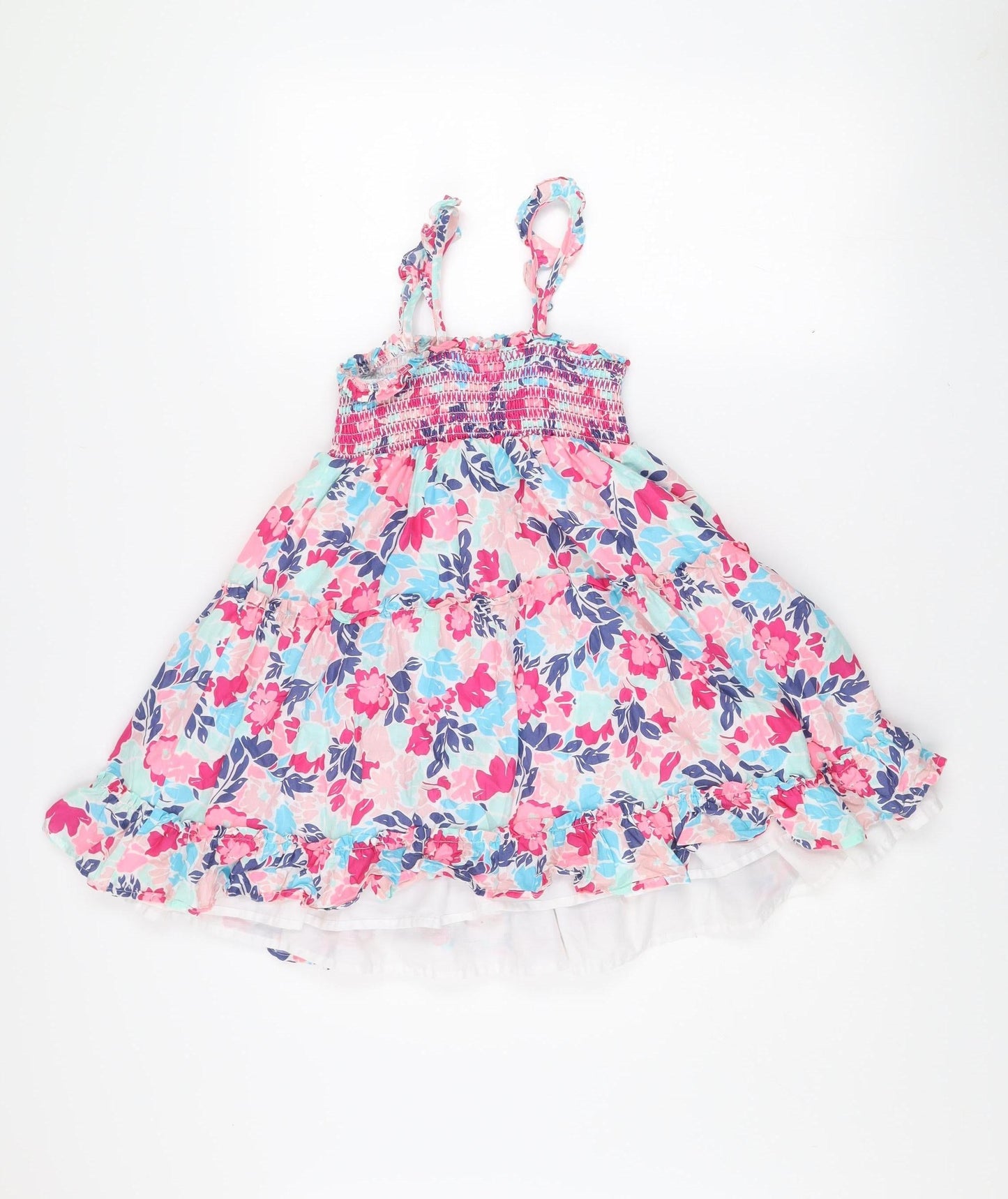 Runningviolet Teens Multicoloured Floral Cotton Skater Dress Size 6