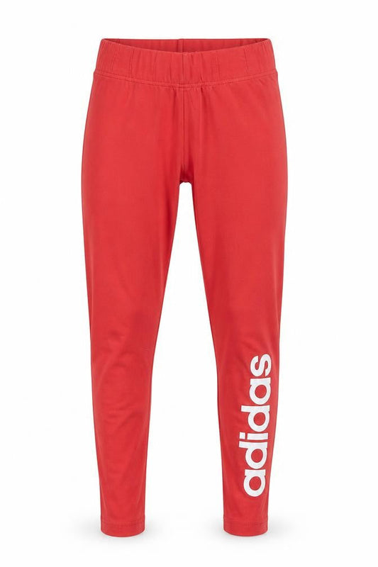 Front view of Adidas Women's Red XS Leggings Slim Fit Elastic Waist Activewear