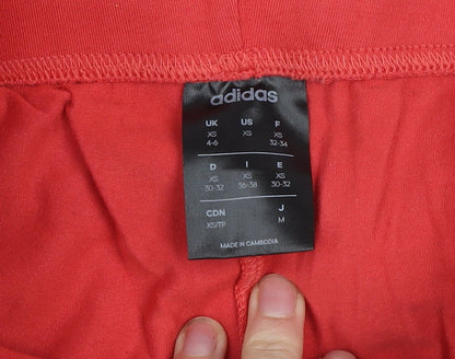 Adidas Women's Red XS Leggings Slim Fit Elastic Waist Activewear