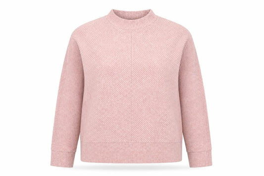 Dunnes Stores Womens Pink Mock Neck Knit Jumper Size S