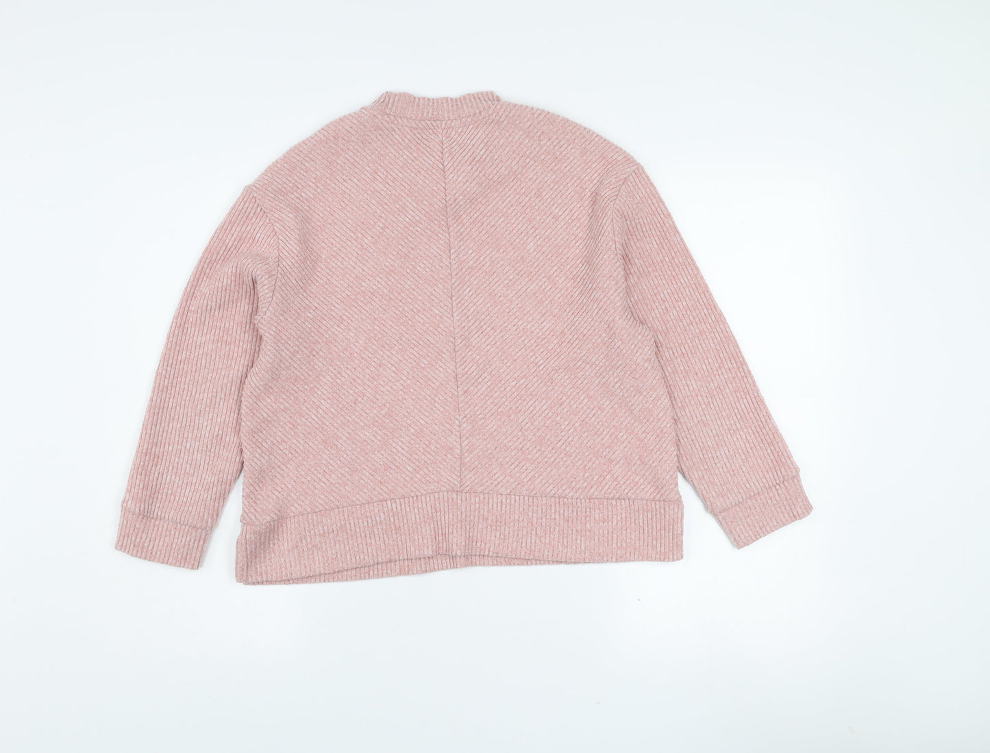 Dunnes Stores Womens Pink Mock Neck Knit Jumper Size S