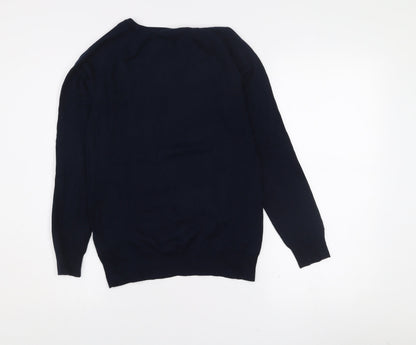 Dunnes Women’s Navy Blue Viscose Knit Pullover Jumper Small