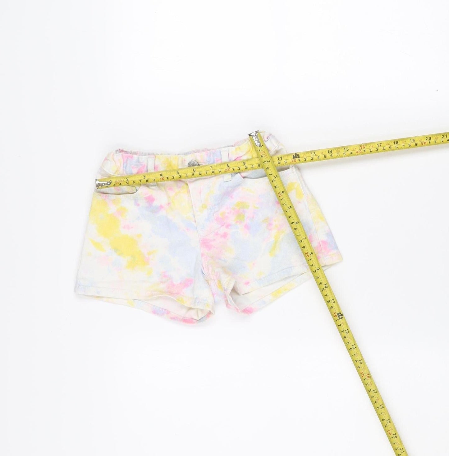 GAP Girls Multicoloured Tie-Dye Denim Hot Pants Shorts Size 10 Years