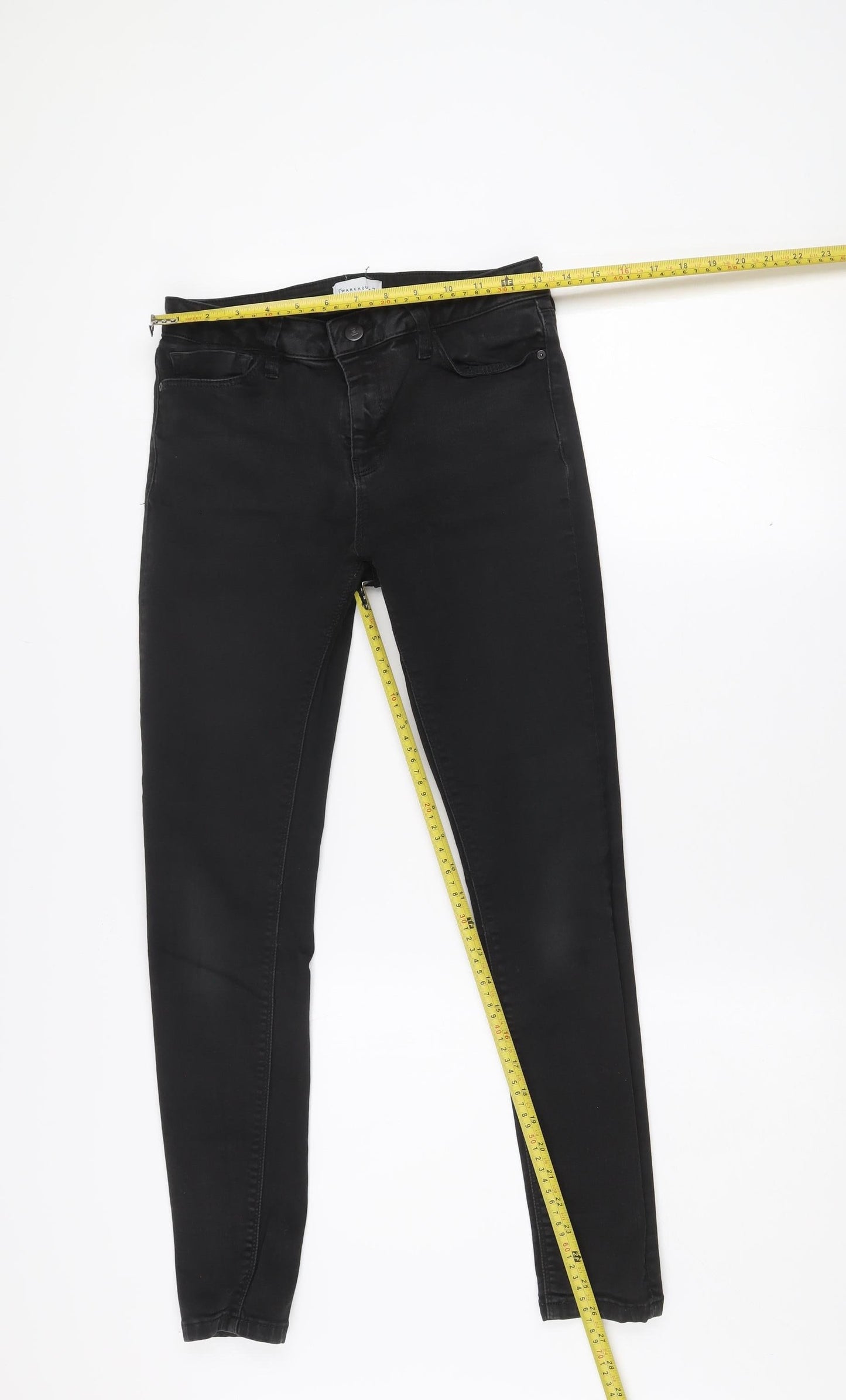 Warehouse Women’s Black Skinny Jeans Size 10 Slim Fit Denim