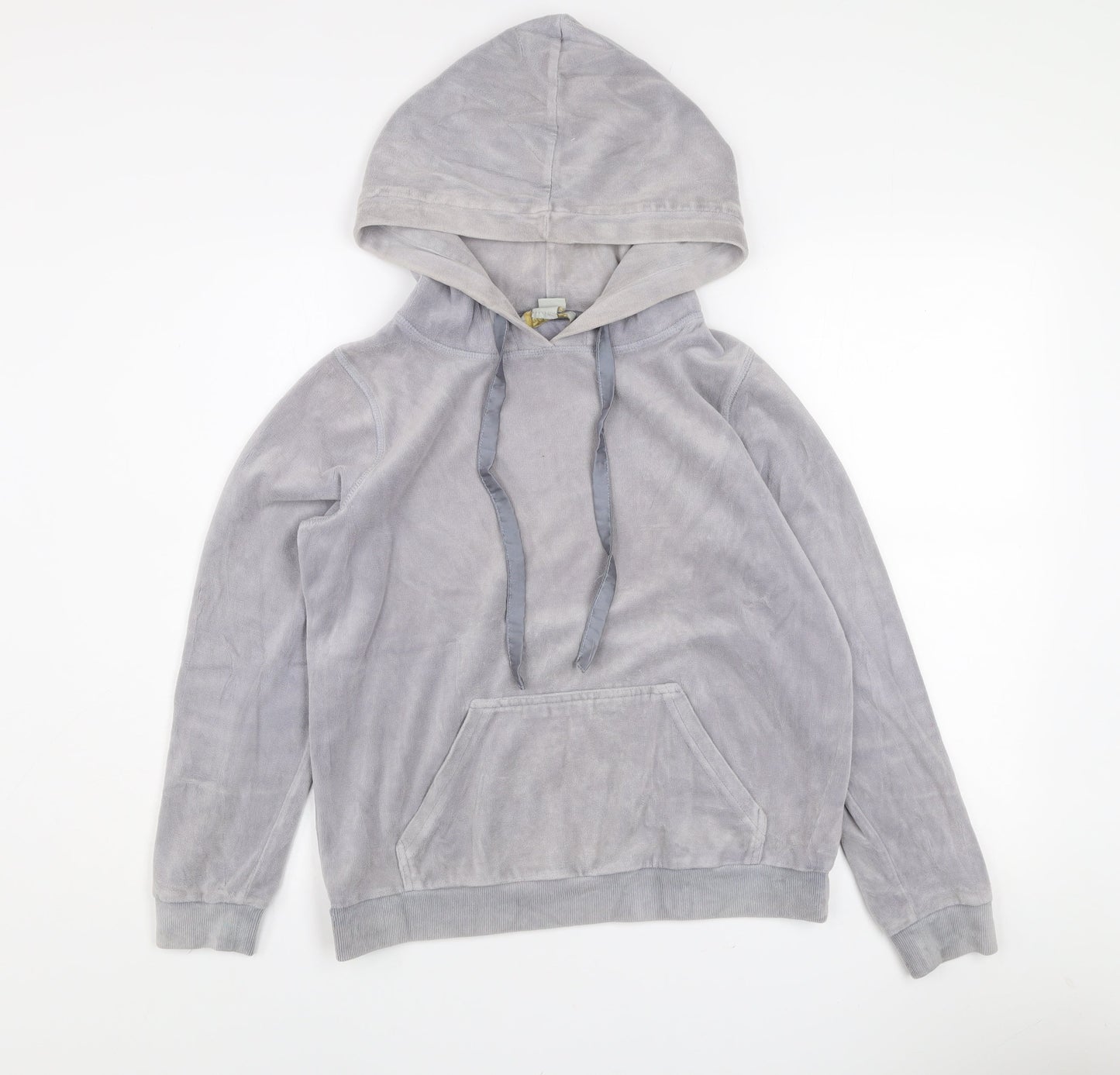 Oasis Women’s Grey Velour Pullover Hoodie Size S