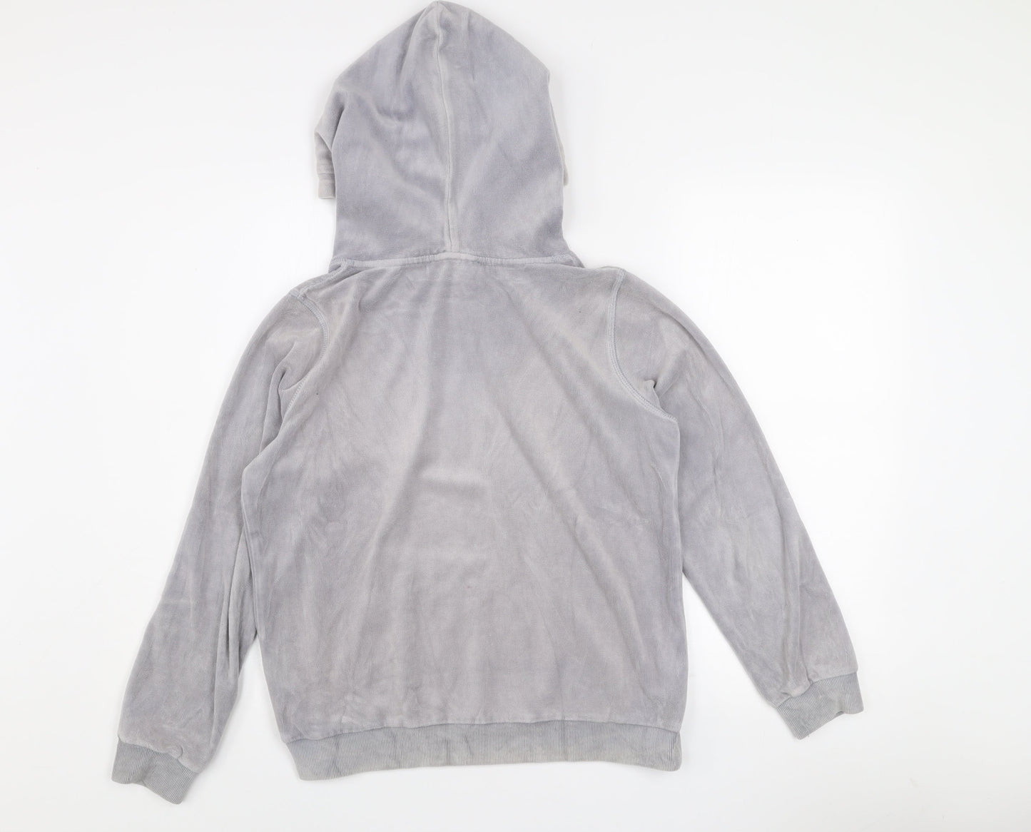Oasis Women’s Grey Velour Pullover Hoodie Size S