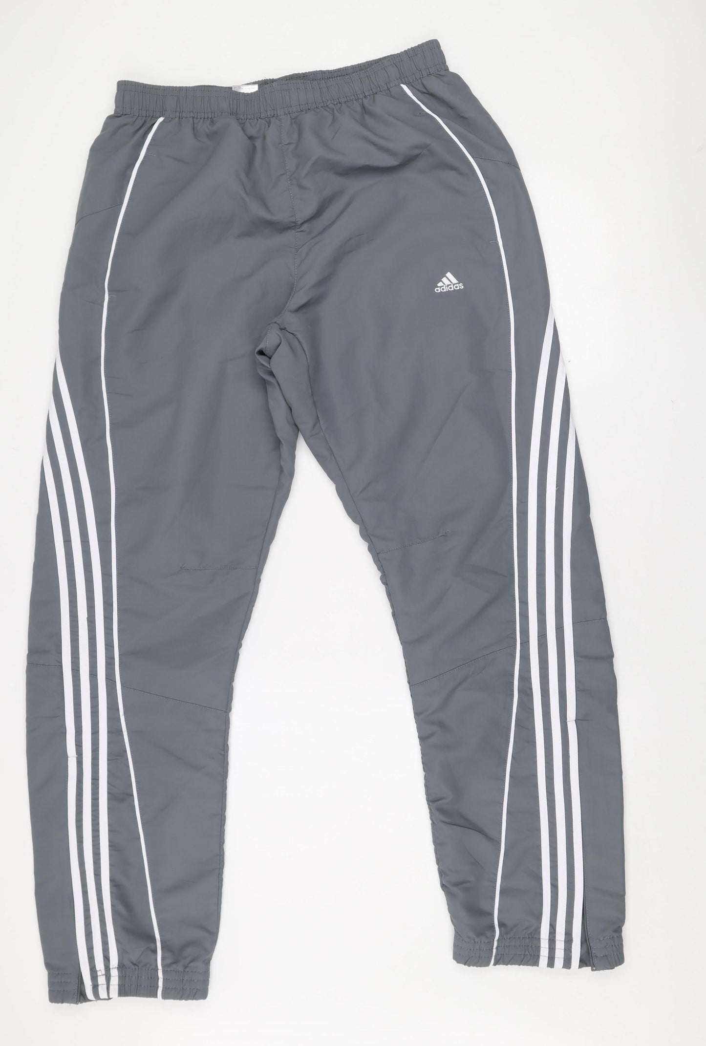 Adidas Men's Grey Track Pants Clima365 M Moisture Wicking Lightweight Activewear Trousers