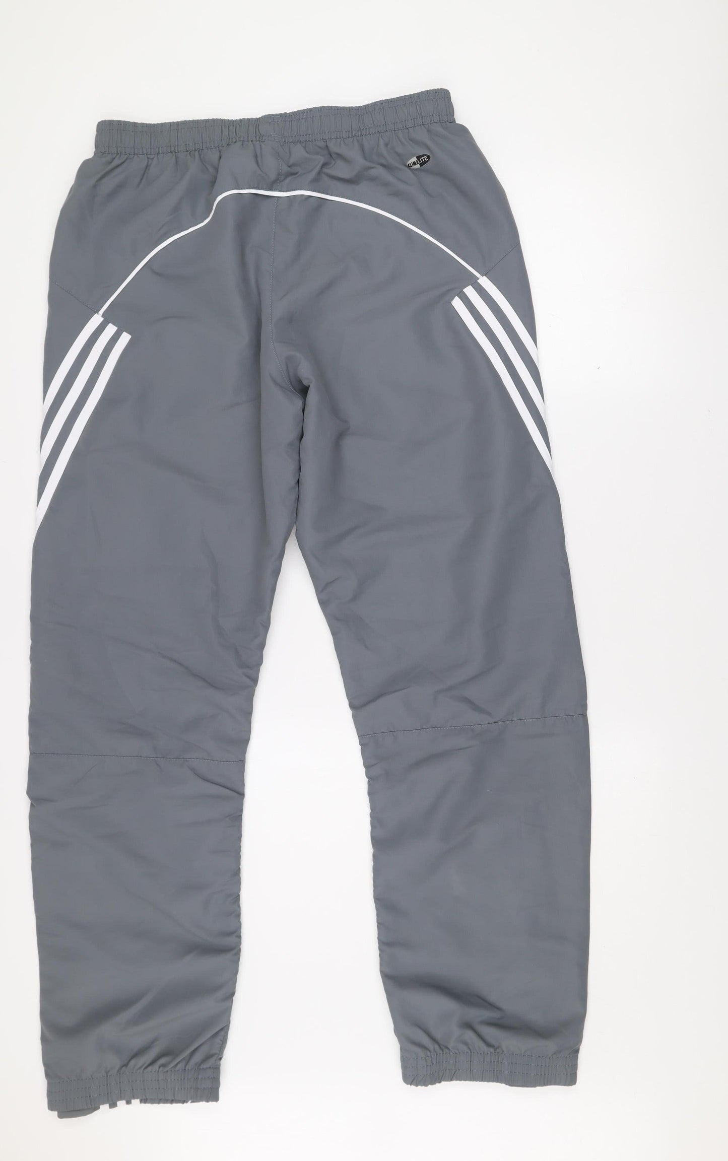 Adidas Men's Grey Track Pants Clima365 M Moisture Wicking Lightweight Activewear Trousers