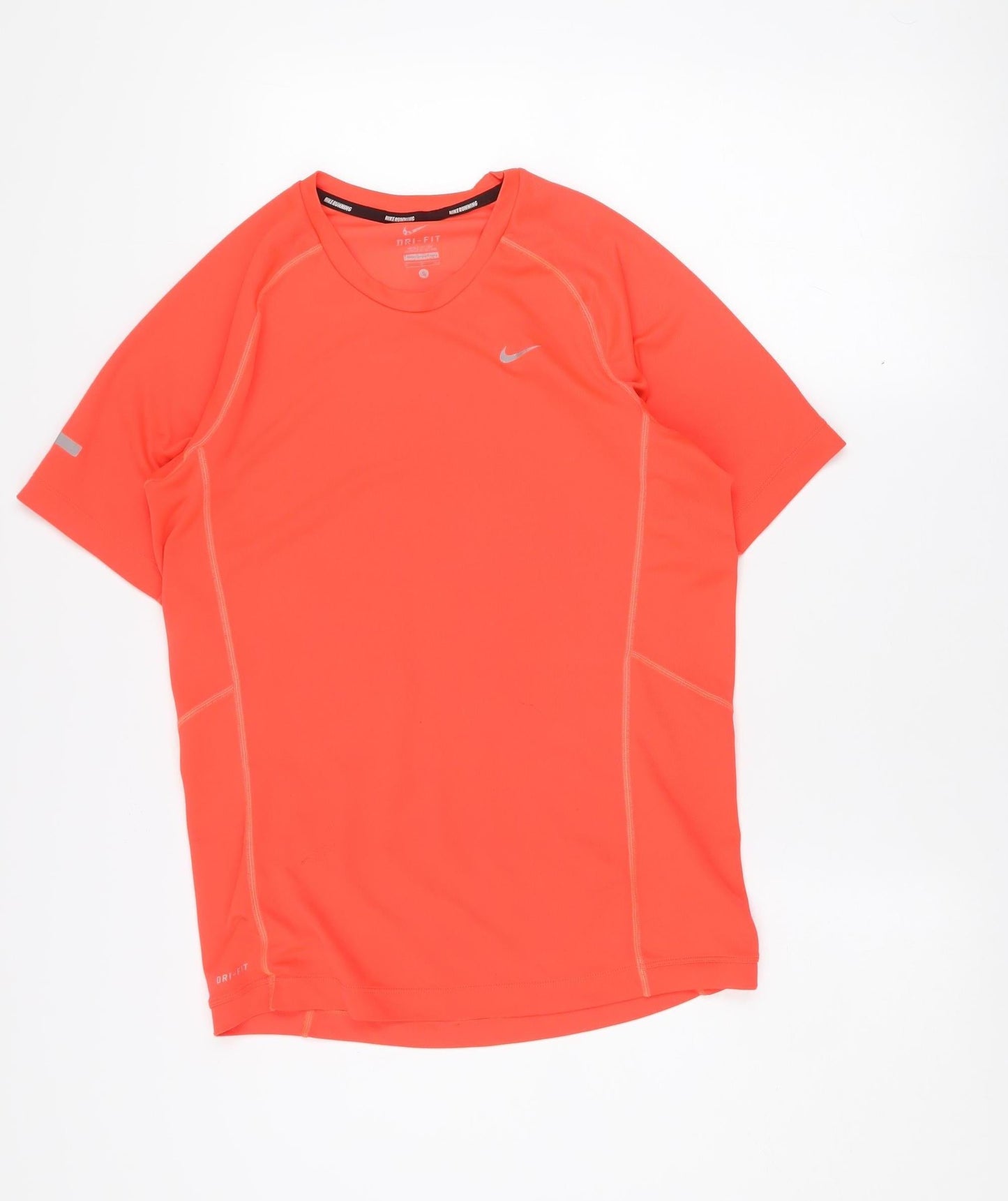 Nike Men's Orange Dri-Fit Running T-Shirt Size S