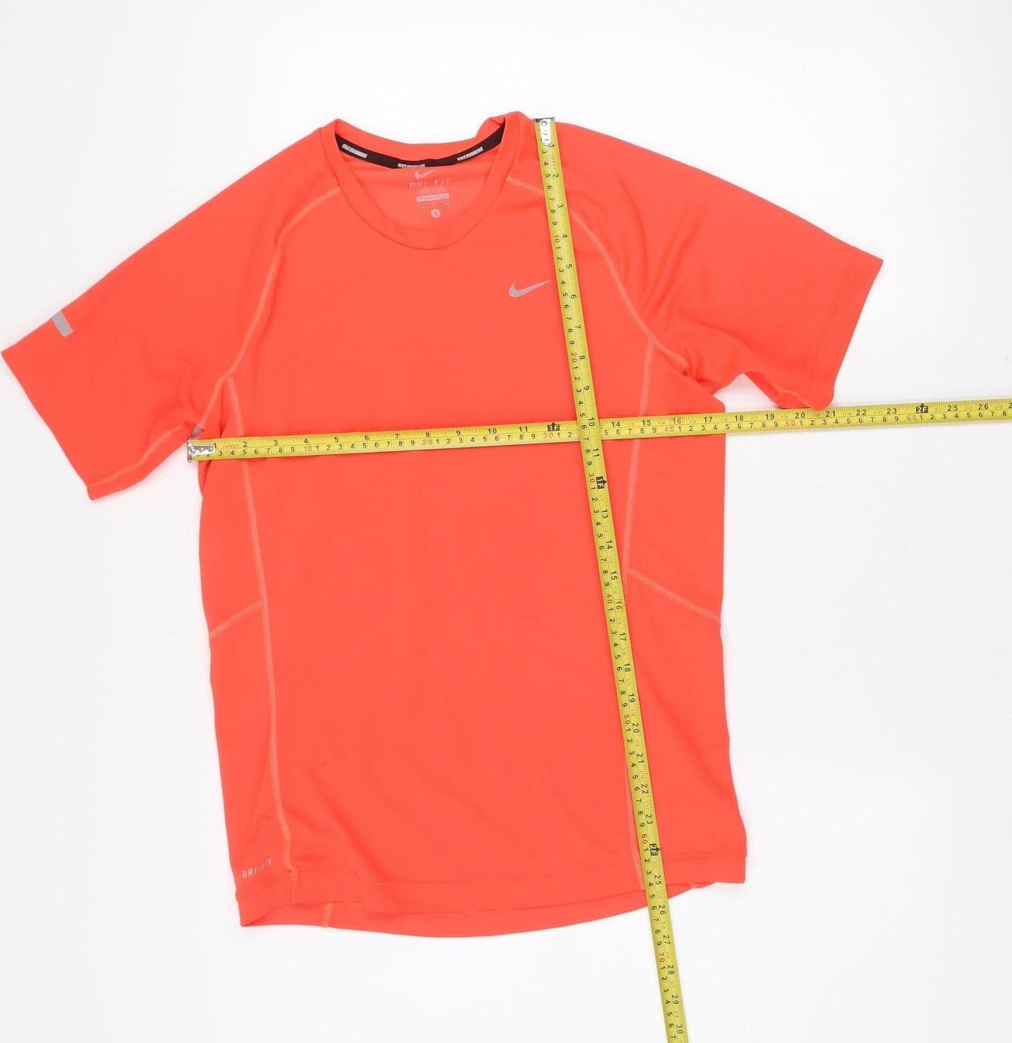 Nike Men's Orange Dri-Fit Running T-Shirt Size S