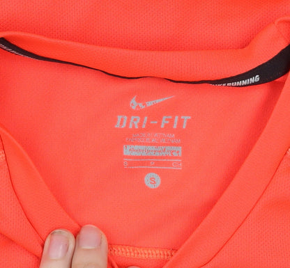 Nike Men's Orange Dri-Fit Running T-Shirt Size S