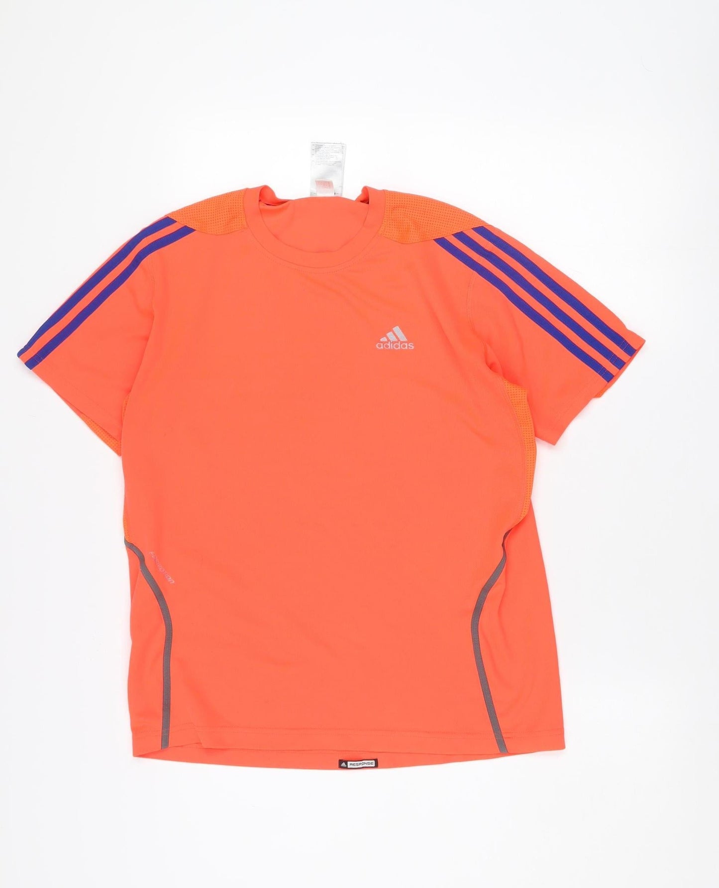 Adidas Men's Orange Running T-Shirt M Crew Neck Short Sleeve Athletic Top