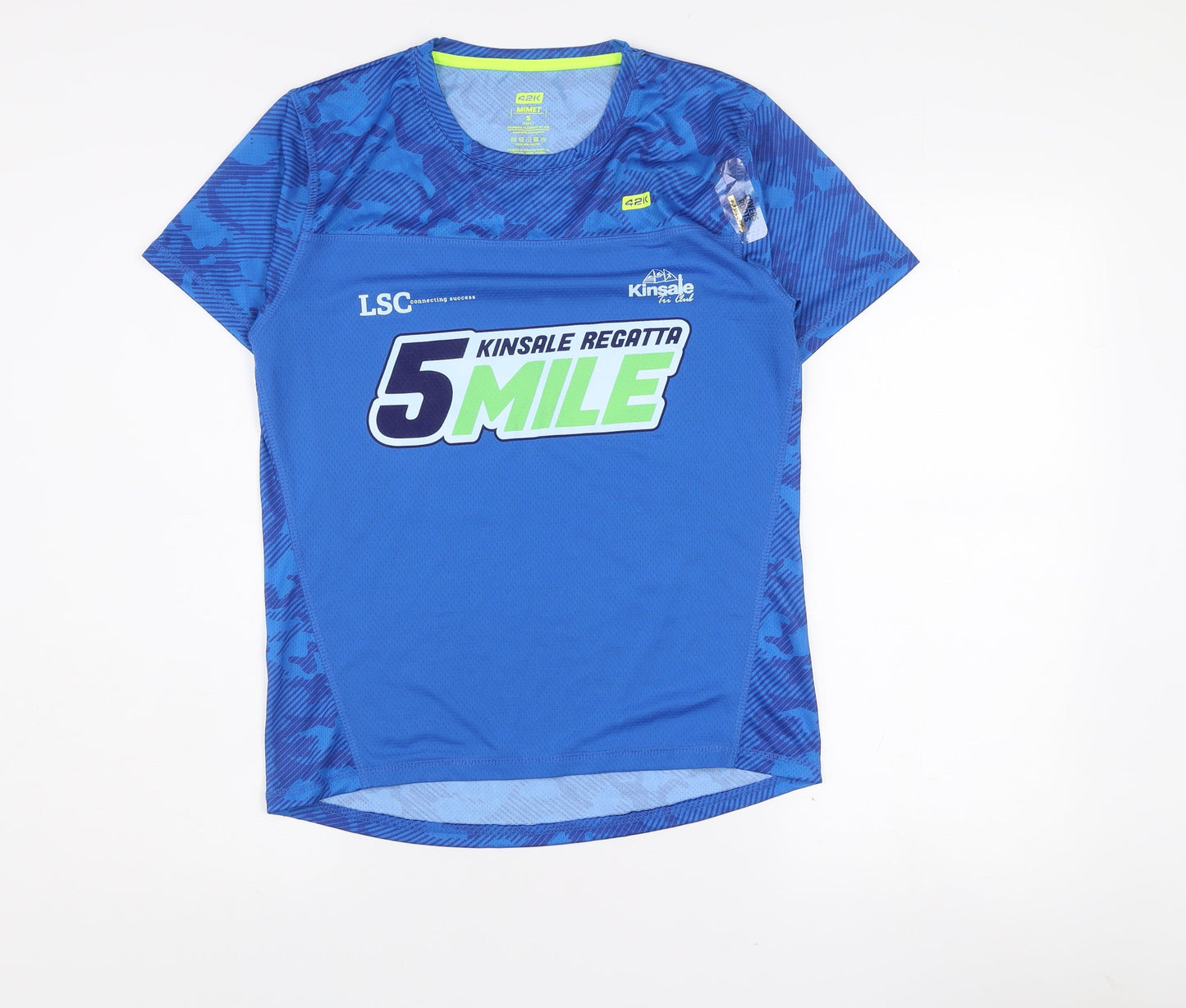 42K Unisex Blue Running T-Shirt Size S Athletic Fit Kinsale Regatta 5 Mile