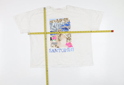 Savida Women’s White Sequin Santorini T-Shirt Size 16