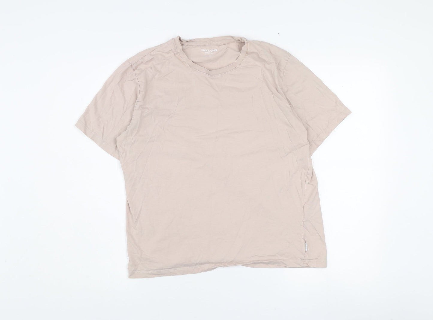Mens UK Size M JACK & JONES Beige  T-Shirt