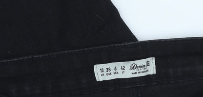 Denim Co. Women's Black Skinny Jeans Size 10 Ankle Zip Stretch