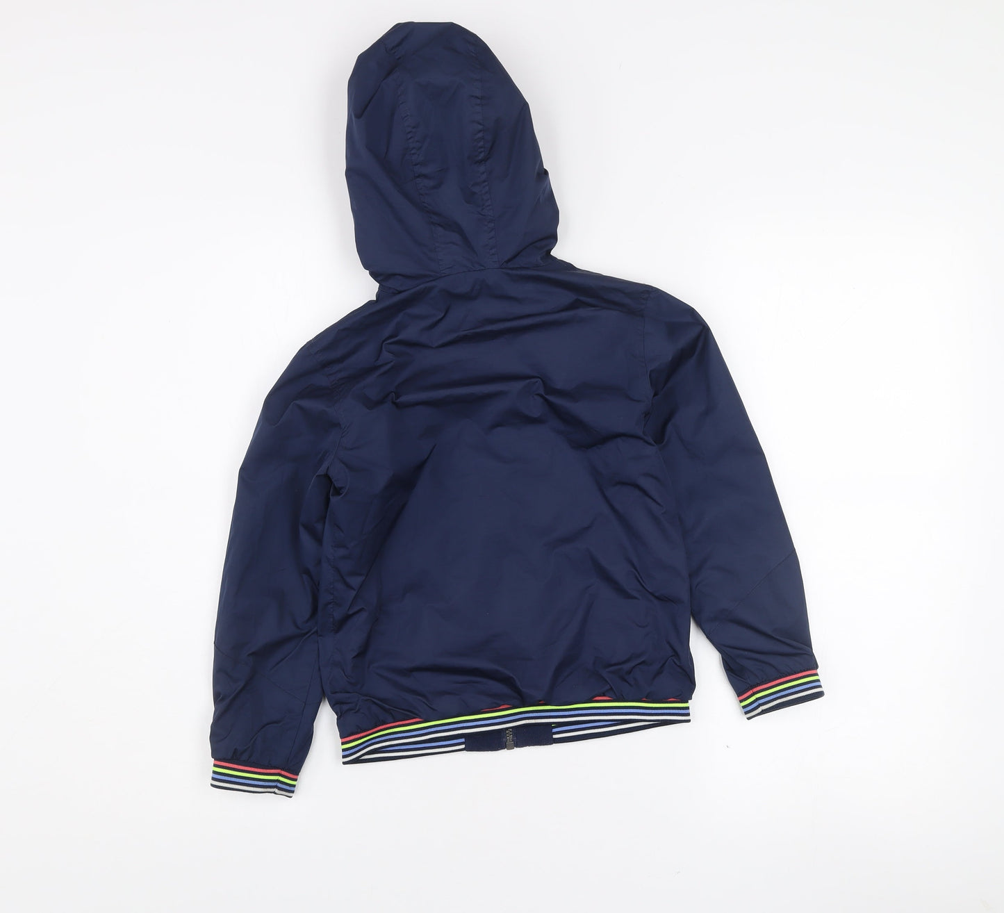 Mayoral Girls Blue Hooded Bomber Jacket 7 Years Polyester Lined Zip-Up