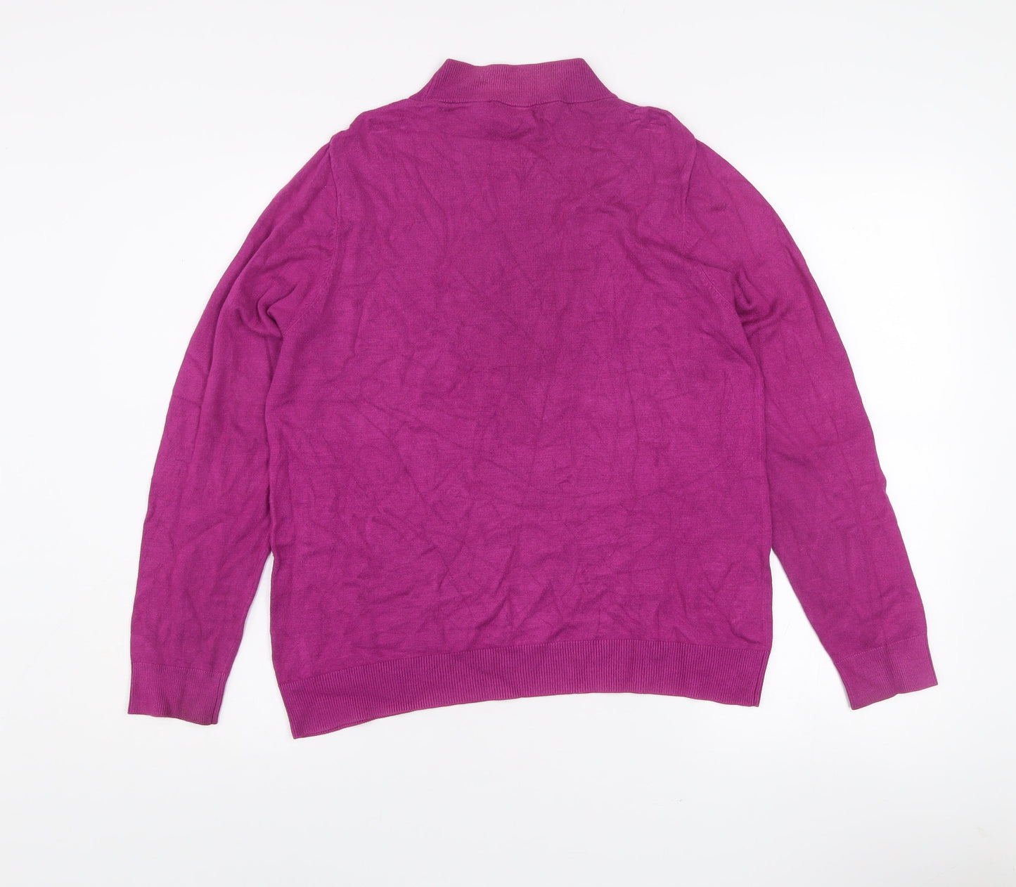 Mystify Women's Purple Mock Neck Long Sleeve Jumper L