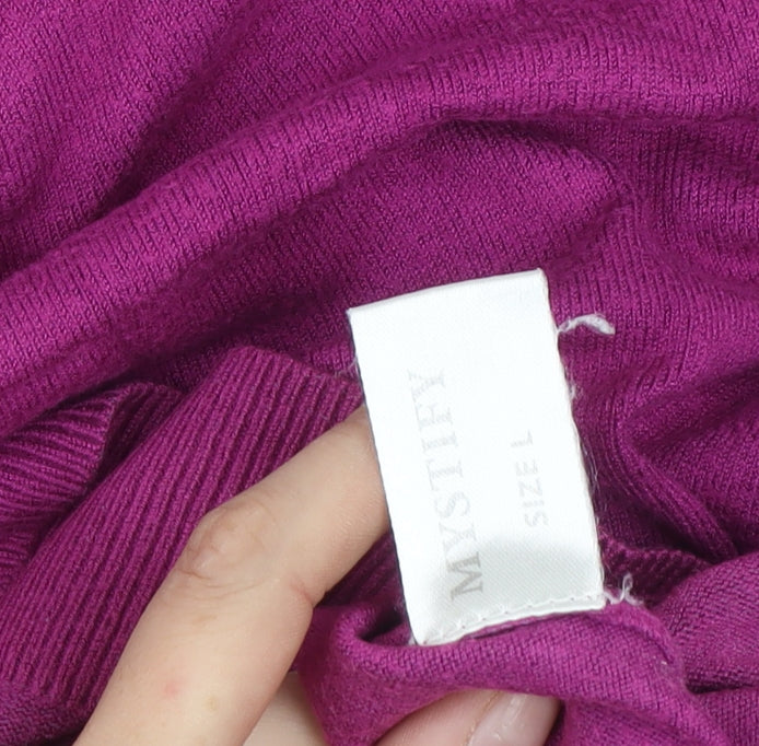 Mystify Women's Purple Mock Neck Long Sleeve Jumper L