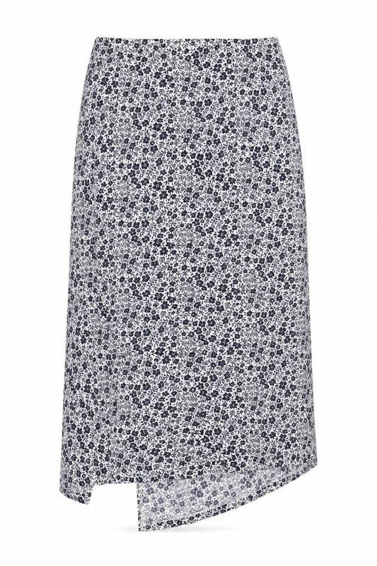 Savida Women Blue Floral Stretch Pencil Skirt Size 14