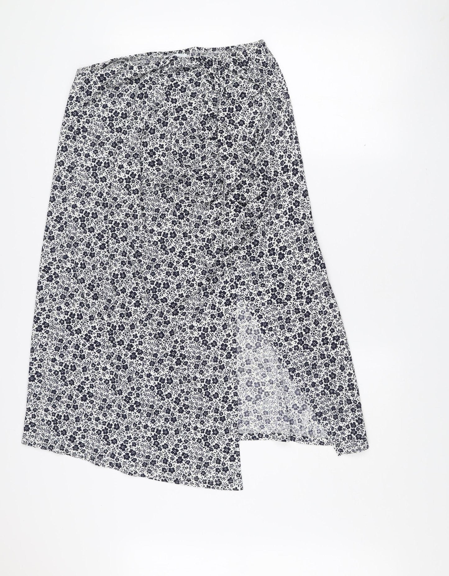 Savida Women Blue Floral Stretch Pencil Skirt Size 14