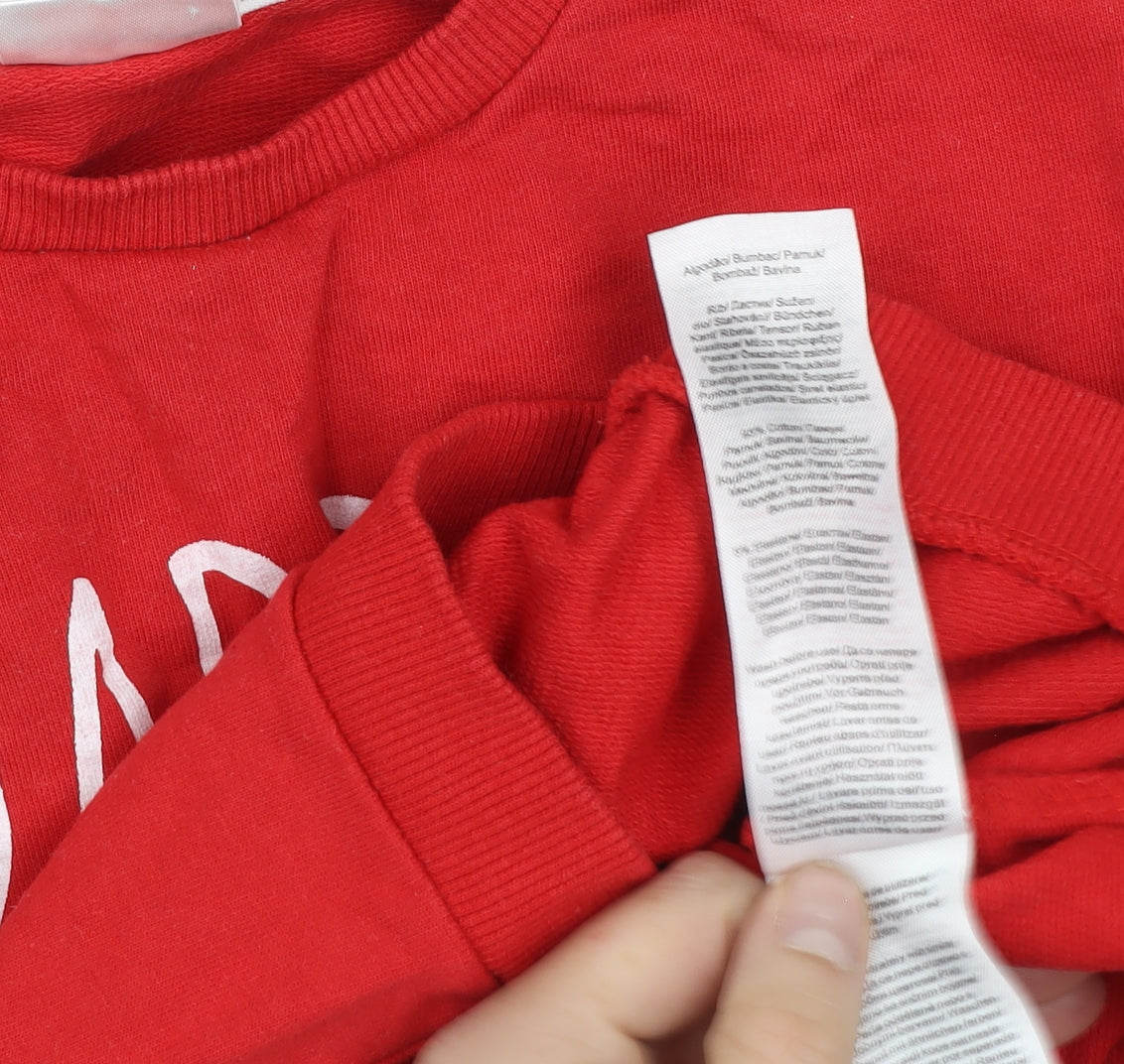 So Cute Girls Red Pullover Jumper 24 Months Daddy’s Girl Cotton Knit