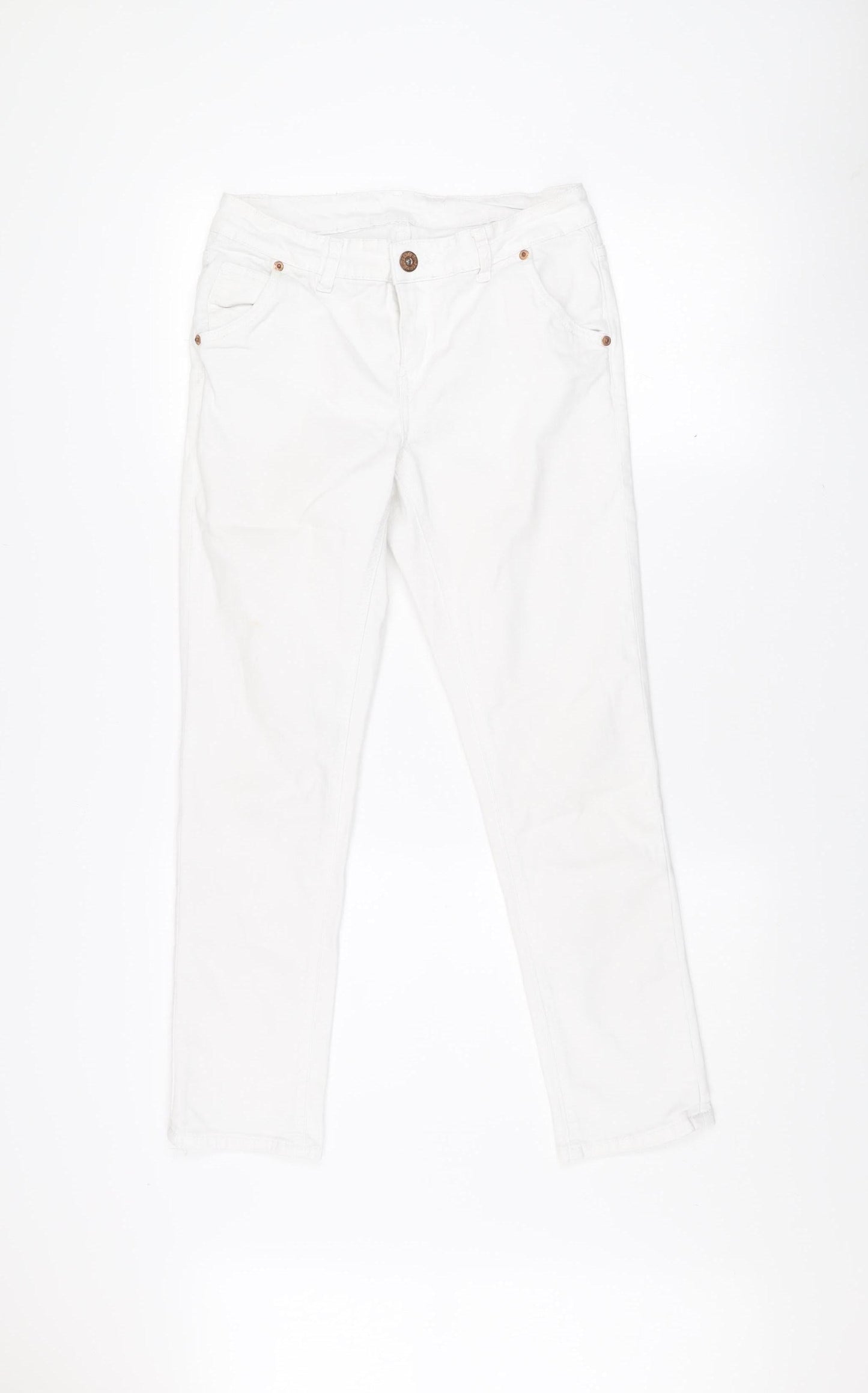 Denim Co Women’s White Mid Rise Skinny Jeans Size 10