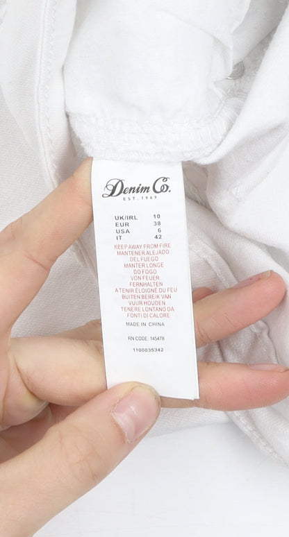 Denim Co Women’s White Mid Rise Skinny Jeans Size 10
