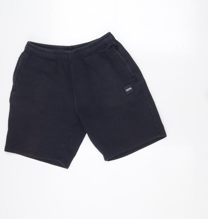 Diesel Men's Black Sweat Shorts M Fleece Gym Activewear