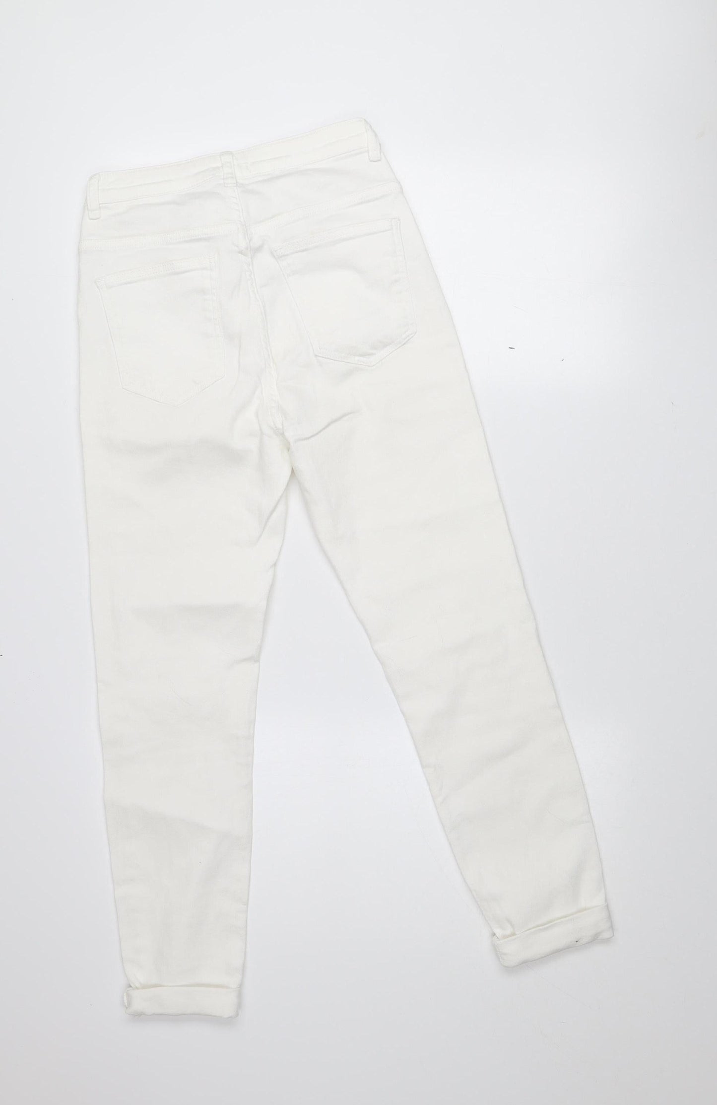 Savida Women White Skinny Slim Fit Stretch Denim Jeans Size 10