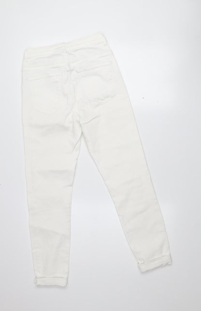 Savida Women White Skinny Slim Fit Stretch Denim Jeans Size 10