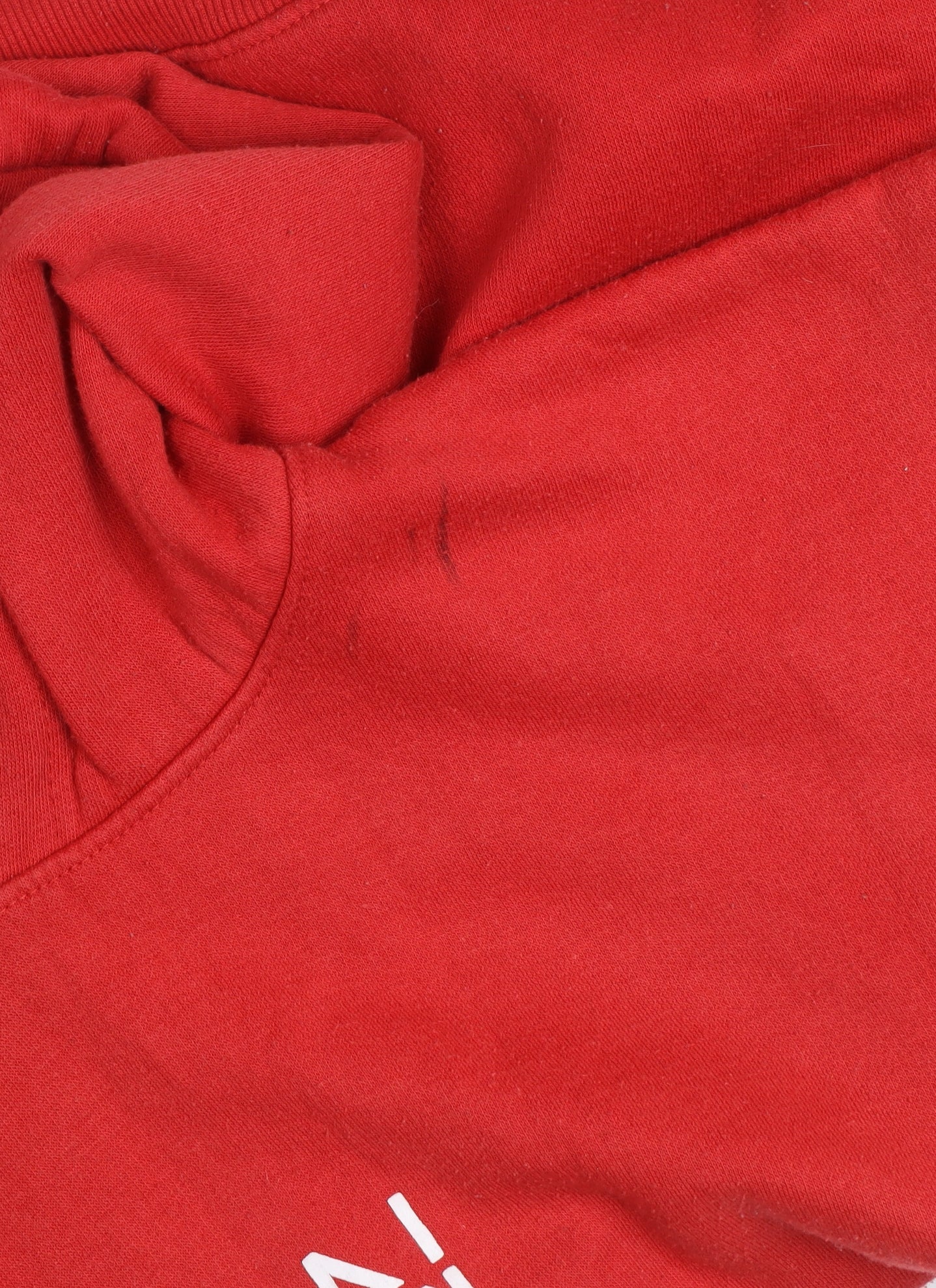 boohooMAN Men's Red Pullover Hoodie Size M Regular Fit Logo Fleece