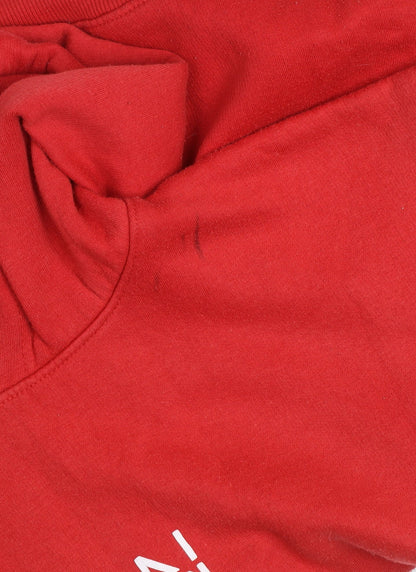 boohooMAN Men's Red Pullover Hoodie Size M Regular Fit Logo Fleece