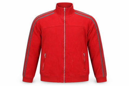 Avenue Mens Red Bomber Jacket M Full Zip Casual Sportswear
