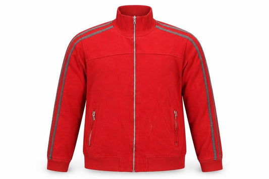 Avenue Mens Red Bomber Jacket M Full Zip Casual Sportswear