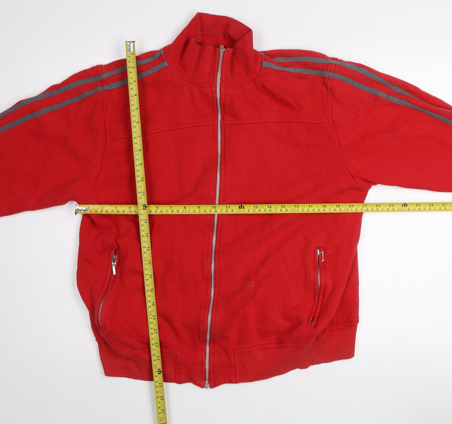 Avenue Mens Red Bomber Jacket M Full Zip Casual Sportswear