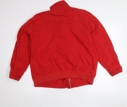 Avenue Mens Red Bomber Jacket M Full Zip Casual Sportswear
